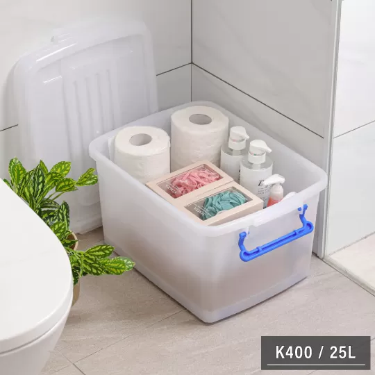 K400  25L 加厚款滑輪整理箱
