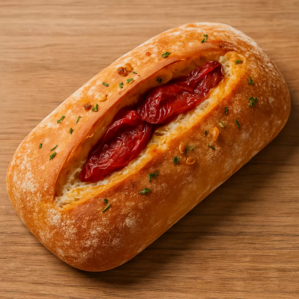 蒜香蕃茄巧巴達拖鞋麵包